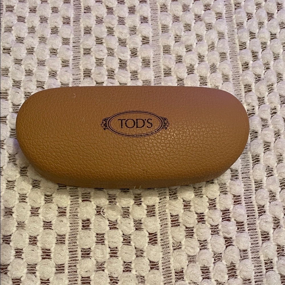 Tod's Tan Leather Eyewear/Sunglasses Case